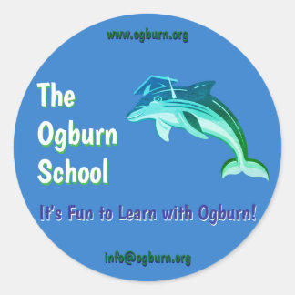 The Ogburn School Dolphin Mascot Stickers