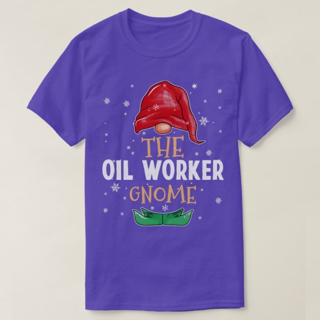 The oil worker Gnome Family Matching Christmas Out T-Shirt (Design Front)