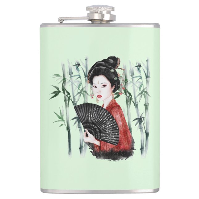 The Okinawa Series Design 40  Hip Flask (Front)