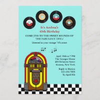 The Old 45's Birthday Party Invitation