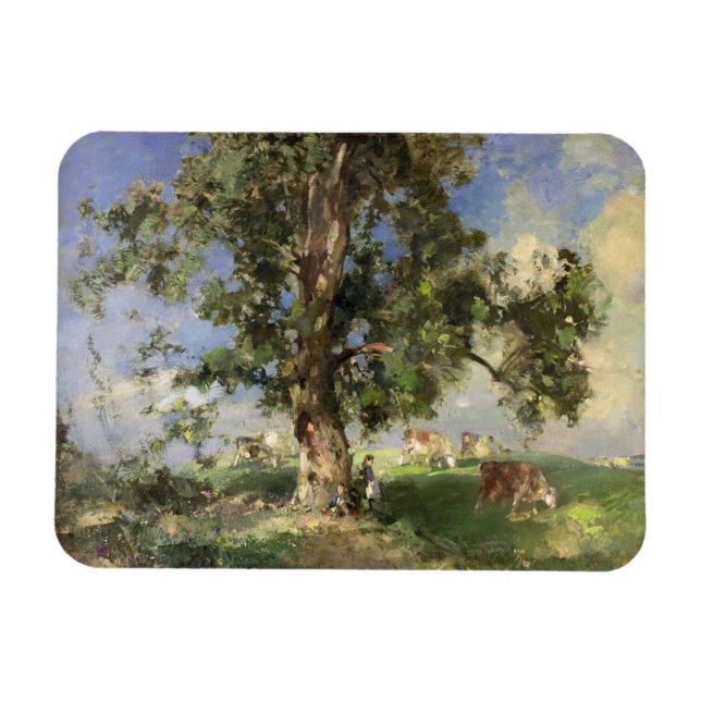 The Old Ash Tree (oil on canvas) Magnet (Horizontal)