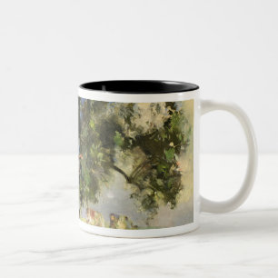The Old Ash Tree (oil on canvas) Two-Tone Coffee Mug