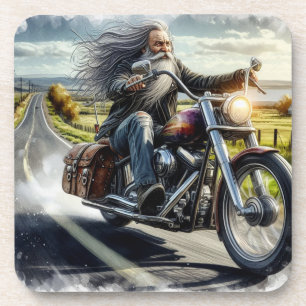 The Old Biker [Set of 6] Coaster