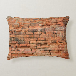 The old brick layerancient, antique, background, b decorative cushion
