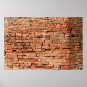The old brick layerancient, antique, background, b poster