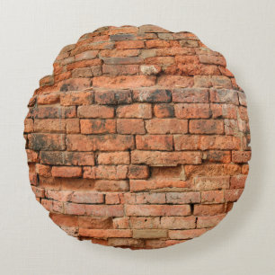 The old brick layerancient, antique, background, b round cushion