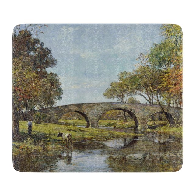The Old Bridge (by Theodore Robinson) Cutting Board (Front)