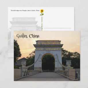 The Old Bridge, Guilin, China - postcard