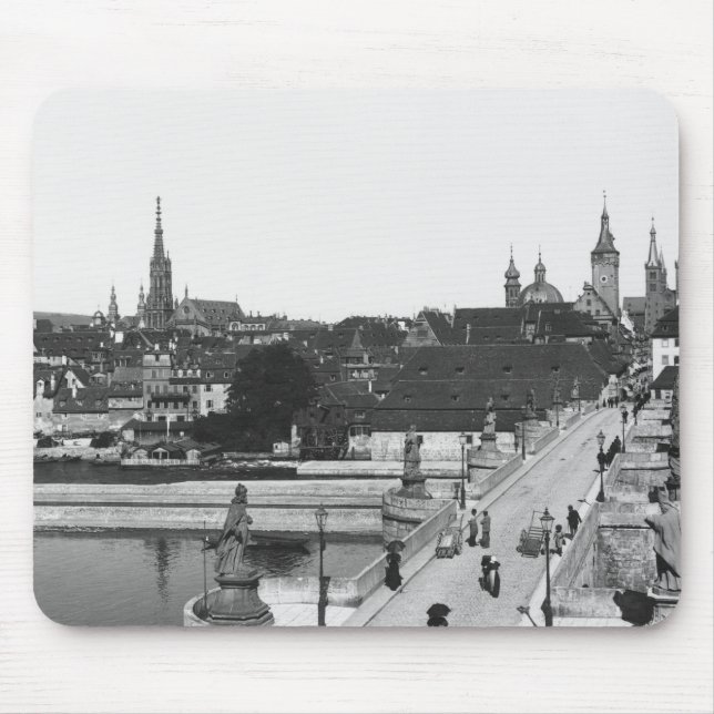 The old bridge over the River Main Mouse Pad (Front)