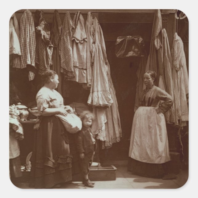 The Old Clothes Shop, Seven Dials, from 'Street Li Square Sticker (Front)
