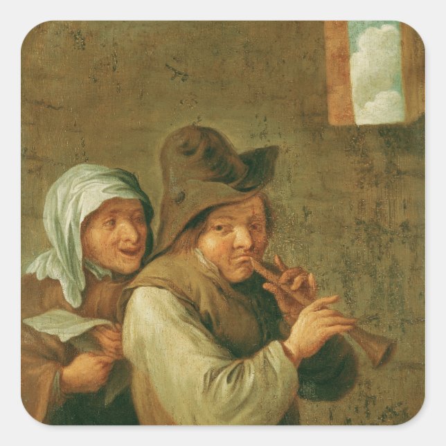 The Old Couple Square Sticker (Front)