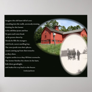 The Old Farmer Poem Poster