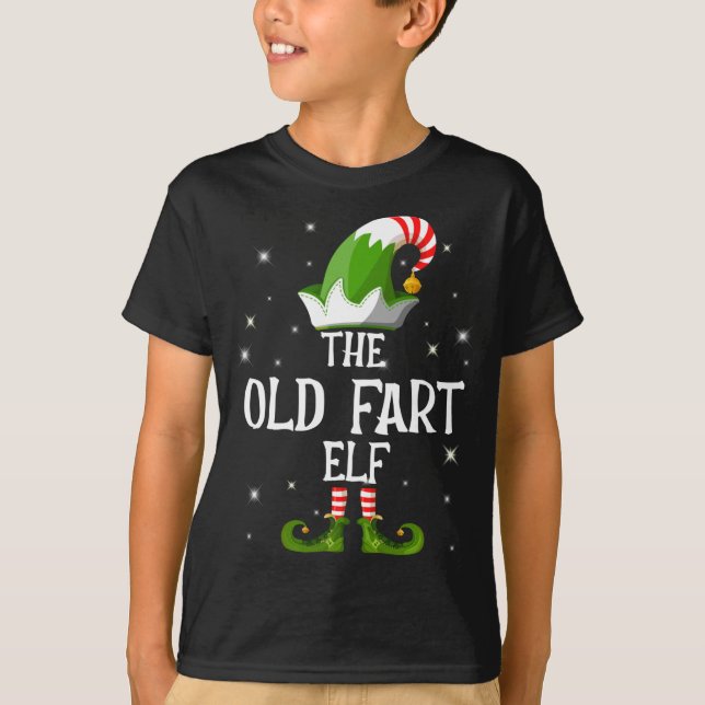 The Old Fart Elf Family Matching Christmas T-Shirt (Front)