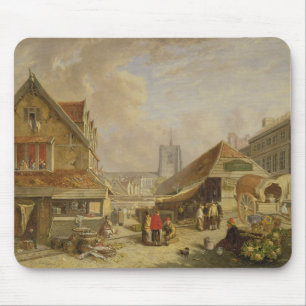 The Old Fishmarket, Norwich, 1825 (oil on panel) Mouse Pad