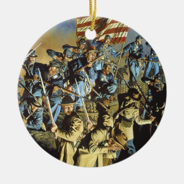 The Old Flag Never Touched the Ground Ceramic Ornament (Front)