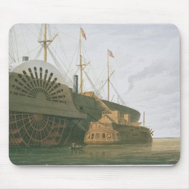 The Old Frigate HMS Agamemnon with her weight of c Mouse Pad (Front)