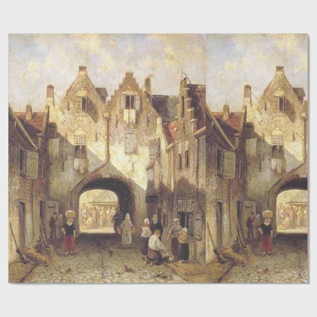 The Old Gate by Charles Leickert  Wrapping Paper (Flat)