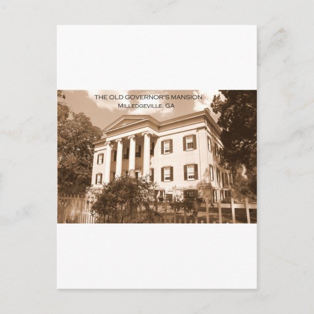 The Old Governor's Mansion, Milledgeville, Georgia Postcard (Front)