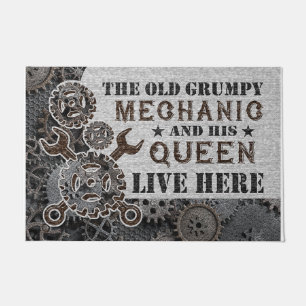 The Old Grumpy Mechanic And His Queen Doormat