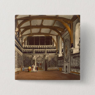 The Old Guard Chamber, The Round Tower, Windsor Ca 15 Cm Square Badge
