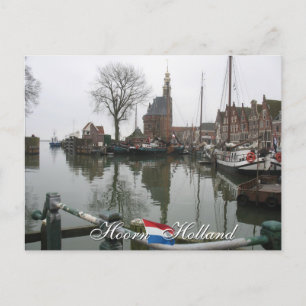 The Old Harbour in Hoorn Holland Postcard