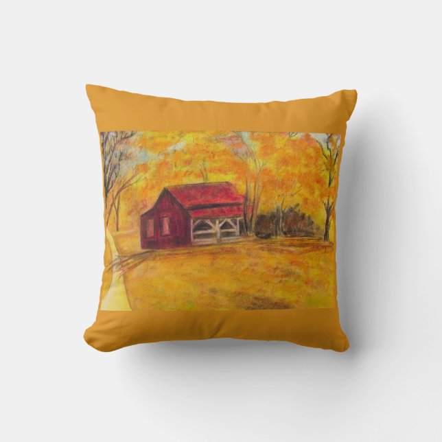 The Old Homeplace Throw Pillow (Front)