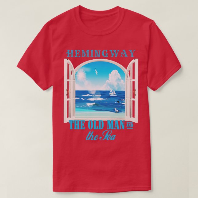 The Old Man and the Sea book cover tribute Ernest  T-Shirt (Design Front)