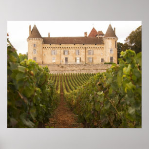 The old mediaeval Chateau de Rully in the Cote Poster