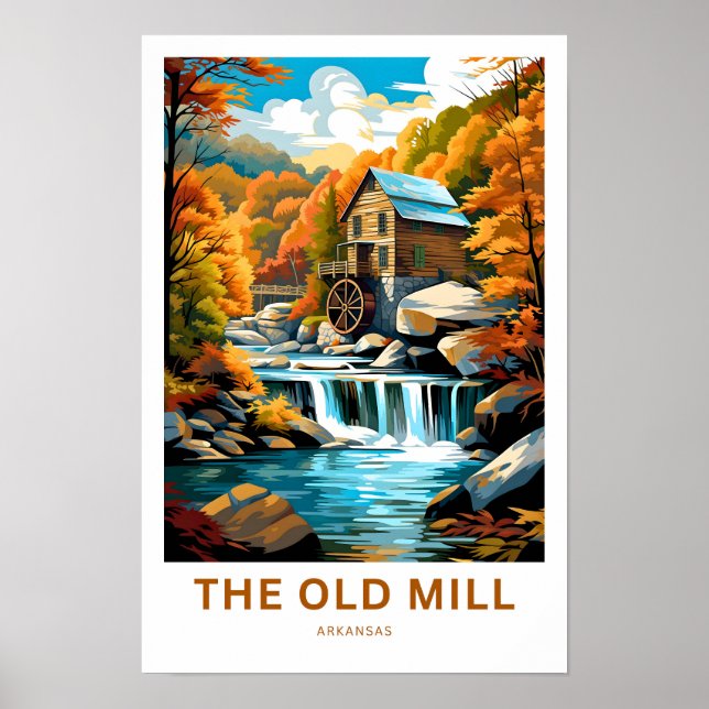 The old Mill Arkansas Travel Print (Front)
