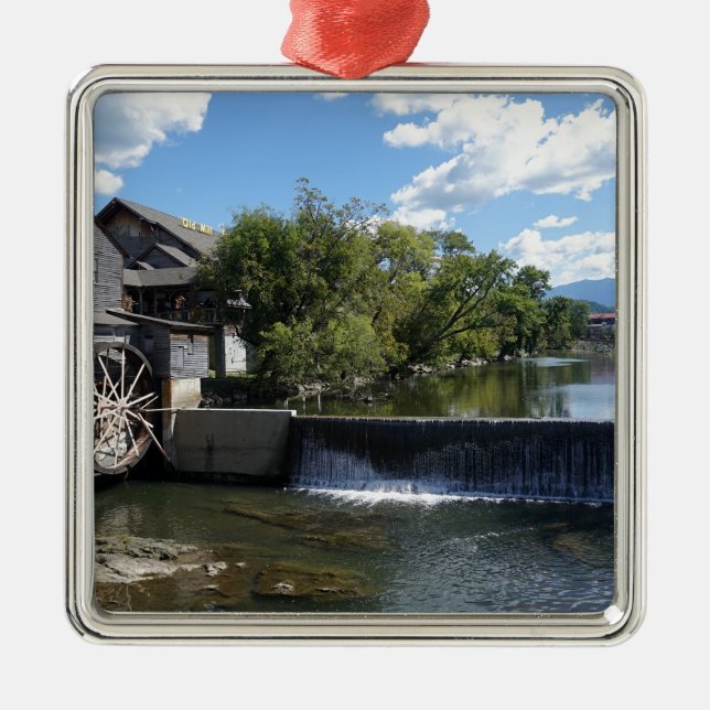 The Old Mill Metal Tree Decoration (Front)