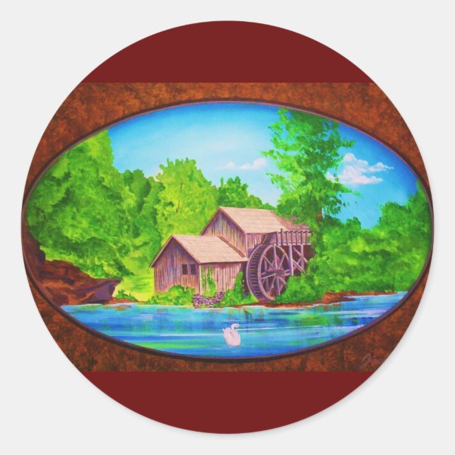 The Old Mill Sticker by Jack Wilson (Front)