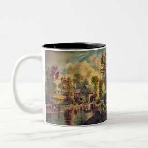 The Old Mill Stream Two-Tone Coffee Mug