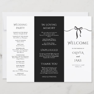 The Old Money Luxury Tri-fold Wedding Program