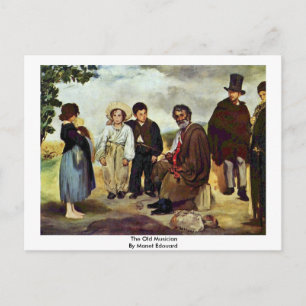 The Old Musician By Manet Edouard Postcard
