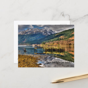 The old pier, Loch Long, Arrochar, Postcard