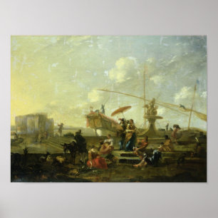 The Old Port of Genoa Poster