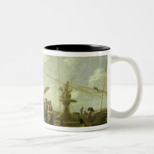The Old Port of Genoa Two-Tone Coffee Mug
