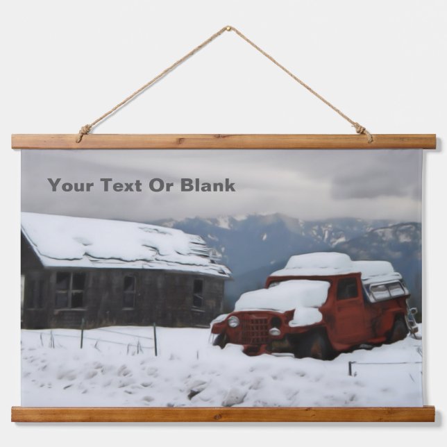 The Old Red Truck Hanging Tapestry (Front)