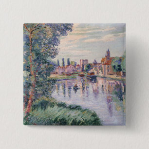The Old Samois, c.1900 (oil on canvas) 15 Cm Square Badge
