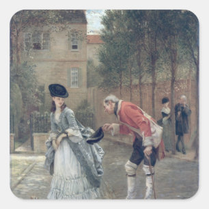 The Old Soldier, 1869 Square Sticker