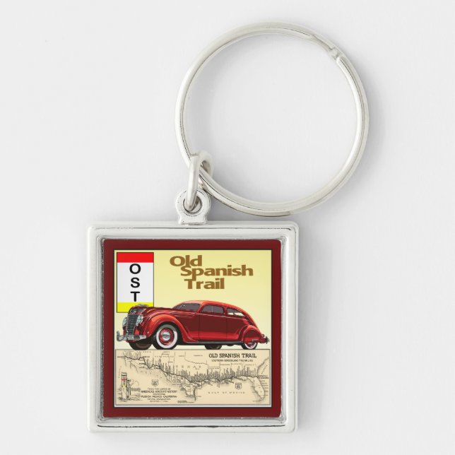 The Old Spanish Trail - Historic Auto Trail Key Ring (Front)