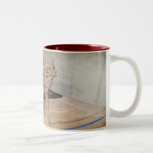 The Old Spinning Wheel Two-Tone Coffee Mug