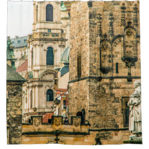 The old town of Pragueancient,architecture,buildin Shower Curtain