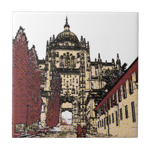 The Old Town of Salamanca Cathedral Ceramic Tile