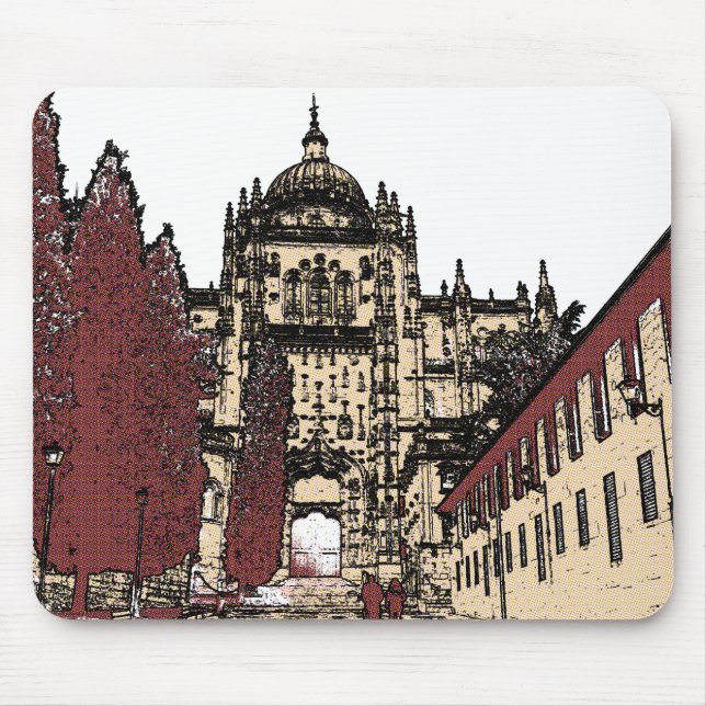 The Old Town of Salamanca Cathedral  Mouse Pad (Front)