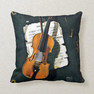 The Old Violin, fine art painting Cushion