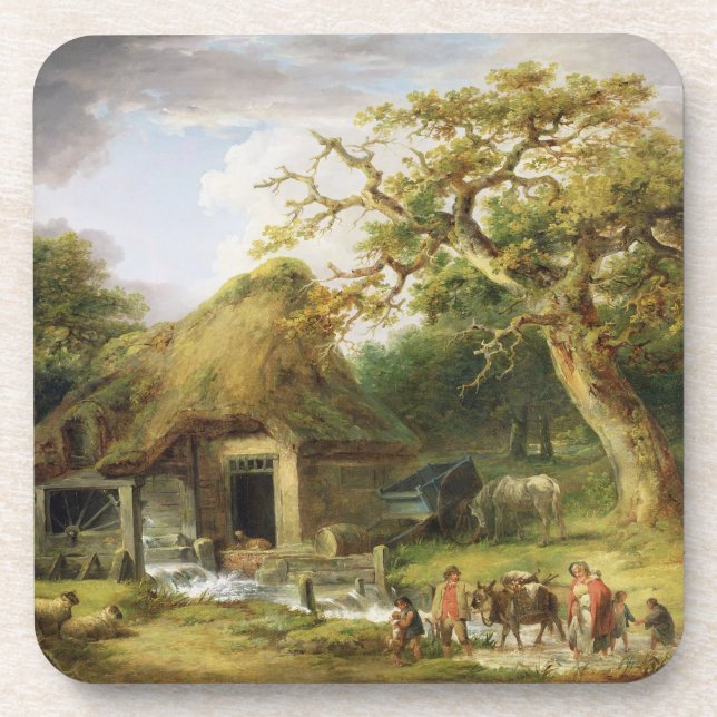 The Old Water Mill, 1790 (oil on canvas) Coaster (Front)