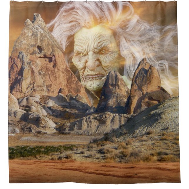 The Old Witch Of The Mountains Shower Curtain (Front)
