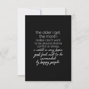 the older i get the more i realise thank you card