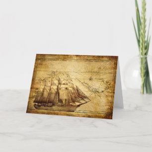 The Oldest World Map Ship Card